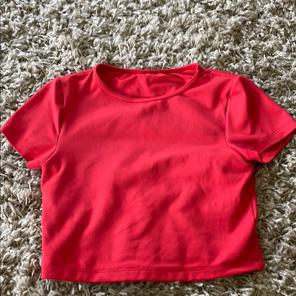 Hollister Gilly Hicks Red Recharge Workout Top Small
